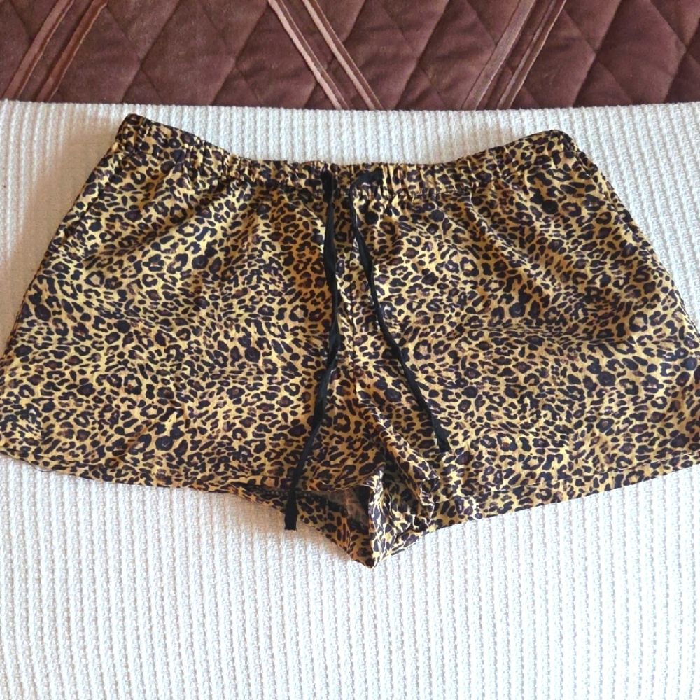 Zara Animal Print Shorts with Black Accents